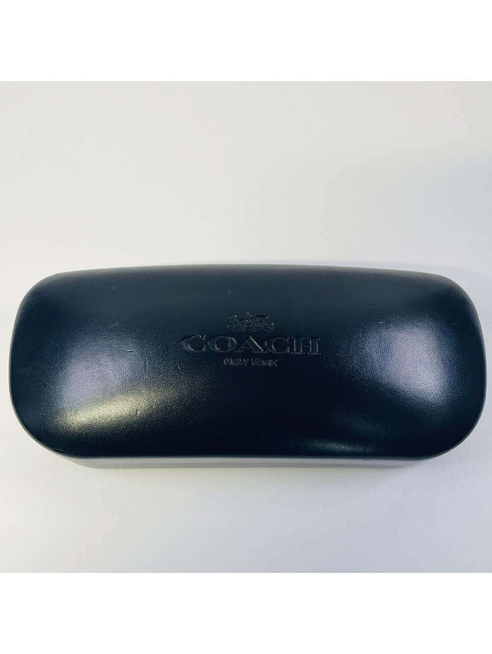 Coach Hard Case Sunglasses Eyeglasses Black Clam Shell Shut Logo